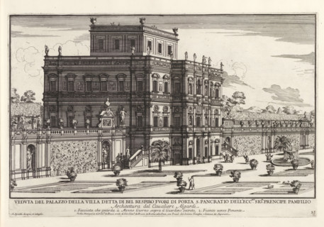 Villa Doria Pamphilj in Rome, Veduta del palazzo della villa detta di bel respiro fuori di Porta S.