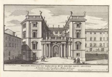 Palazzo Muti te Rome, Palazzo dell' ill.mo sig.r marchese Muti dietro Santi Apostol, Il nuovo