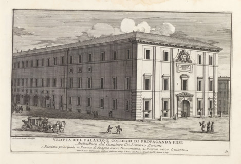 Collegio de Propaganda Fide in Rome, Veduta del Palazzo è collegio di propaganda fid, Modern