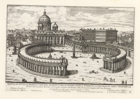 St. Peter's Basilica and St. Peter's Square in Vatican City, Veduta di tutta la Basilica Vatican,