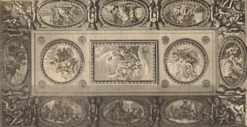 Ceiling piece with Apollo, Minerva and Mercury and the personifications of the liberal arts, Le