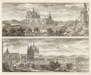 View of Rosersberg Castle, from the east and the west, Roosersberg Orientem versus, Roosersberg