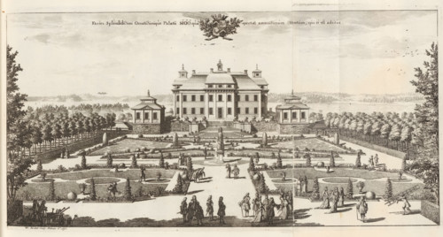 View of Sjöö Castle on the garden side, Facies Splendidissimi Ornatissimique Palatii Siöö qua