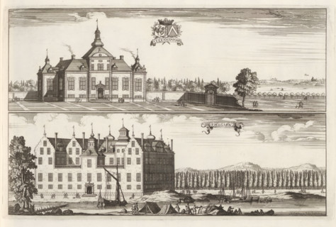 View of Stenhammar Castle and Tullgarn Castle, Steenhammar, Tullgarn, Suecia Antiqua et Hodierna,