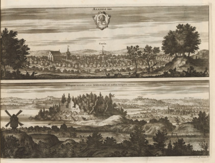 Allingsåås, Reliquiæ vetustæ arcis Axelwald, ut nostra tempora visitur, View of the town of