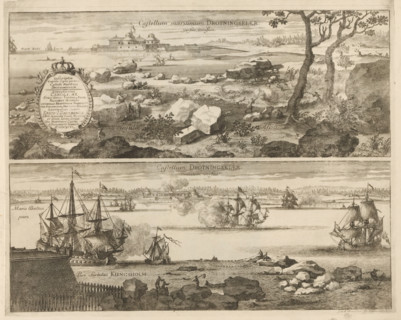 Castellum maritimum Drottningskiaer versus occasum, Castellum Drottningskiaer orientem versus, View