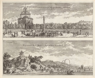 Fountain with a Triton and the Rock of Andromeda in the park at Ulriksdal Castle, Delineatio
