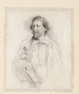 Portrait of Casper Gevartius, print, album page, printmaker: William Baillie, after drawing by