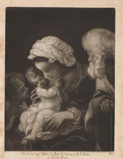 Holy Family with John the Baptist, print, album page, The Holy Family with Mary holding the Christ