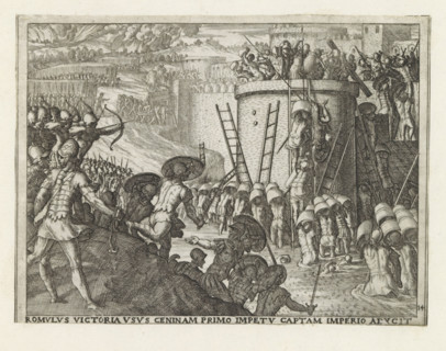 Romulus takes the city of Caenina, Romulus victoria, imperio aducit, Life of Romulus and Remus,