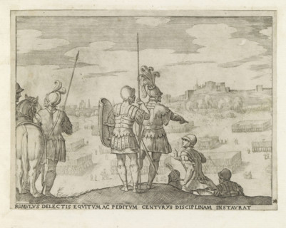 Romulus delectis, disciplinam instaurat, Romulus appoints centurions, Life of Romulus and Remus,