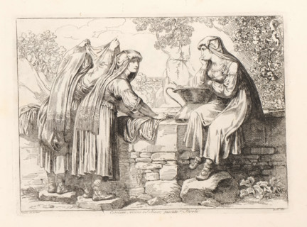 Washing women, Ciociare, vicino a Subiaco, passato Tivoli, Costume prints with figures from Rome