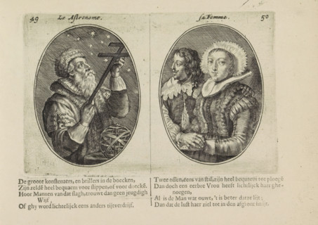 The astronomer, his wife, Astronomer and his wife, Marriage abuses, print, album page, Series