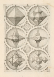 Six polyhedra with an octahedron as a starting point, print, book illustration, page, The geometric