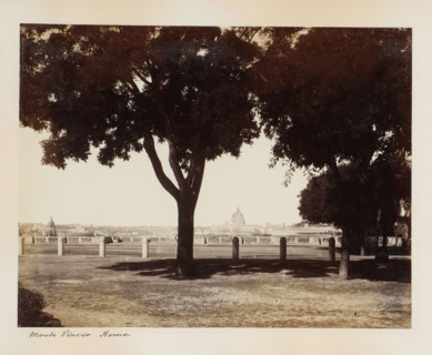 View of Rome from Monte Pincio, Monte Pincio. Rome, album page, photograph, This photo is part of