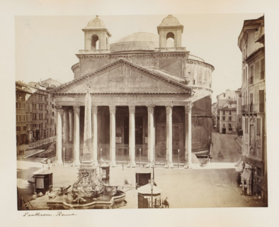 View of the Pantheon in Rome, Italy, Pantheon. Rome, album page, photograph, This photo is part of