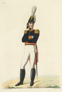 Major General, in formal attire, print, A Dutch Major General in formal attire. Plate 1. Uniform