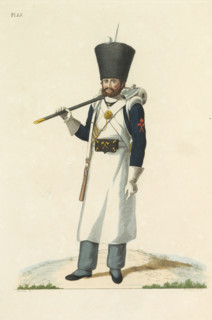Sappeur, of the National Infantry, print, A Dutch sapper of the National Infantry, with the axe on