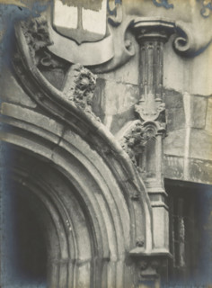 Detail of the entrance gate of the Gemeenlandshuis on the Oude Delft in Delft, Gemeentelandshuis.