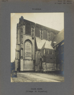 Old Church. (Formerly St. Hypolitus). Transept, View of the transept of the Old Church in Delft,