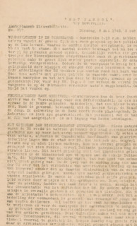 Amsterdam News Bulletin of Het Parool, newspaper, Issue of the illegal newspaper Het Parool, 5th