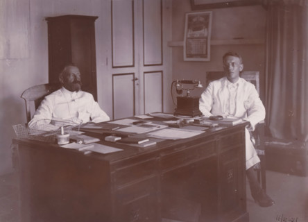 Directors of Grotius Company, Belawan Ocean Port, photograph, Interior with the two directors of