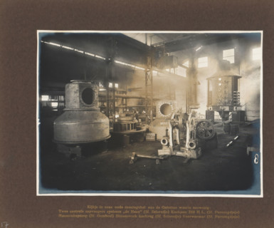 A glimpse into our old assembly hall on the Gatottan ..., album page, photograph, Album page with a