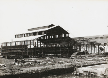 Marine Establishment, Surabaya, Submarine Repair Workshop, album page, photograph, Album page with