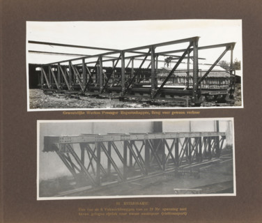 Sf. Redjosarie, One of the 8 Truss Bridges ... for heavy narrow gauge (reed transport), album page,
