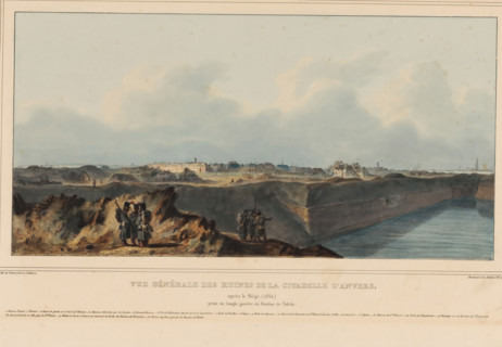 Ruins of the Citadel of Antwerp after the siege, 1832, Vue générale des ruines de la Citadelle