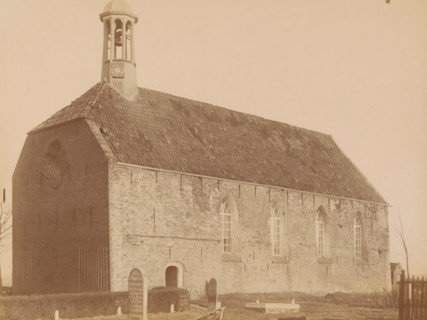 View of the Reformed Church in Rottum, photograph, annotation: 'Rottum, gem. Kantens', annotation: