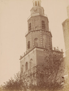 Tower of the Old St. Nicholas Church in IJsselstein, photograph, annotation: 'Tower in IJsselstein,