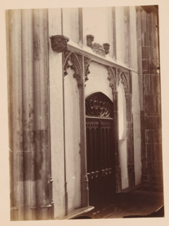 Portal in the Cathedral of Utrecht, photograph, annotation: 'Cathedral in Utrecht, Sept 1891',