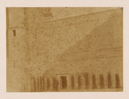 West wall of the cloister at the Dom of Utrecht, photograph, annotation: 'West wall of the cloister