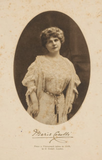 Portrait of Marie Corelli, photomechanical print, name: 'Marie Corelli', copyright notice: 'G.