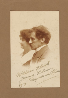 Portrait of Jeanne Henriette Reine Reyneke van Stuwe and Willem Kloos, photograph, name: 'Willem