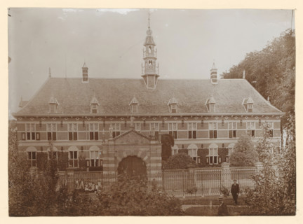 View of the Royal Orphanage in Buren, photograph, annotation: 'Orphanage, Buren', annotation: 'The