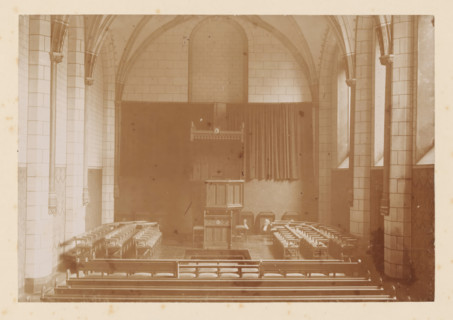 Interior of a hall at the University of Utrecht, photograph, inscription: 'AW van Leeuwen.