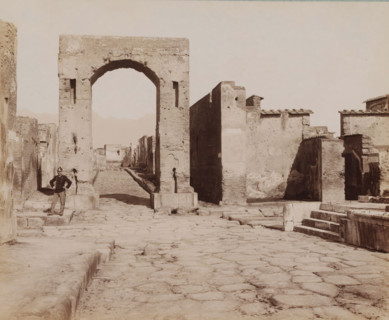 Strada Mercurio, View of the Strada Mercurio in Pompeii, Italy, Pompei, photograph, number: '1255