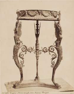 Tripod from the temple of Isis in Pompeii, Italy, Trepied (Oura) temple d'Isis: bronze: Pompei,