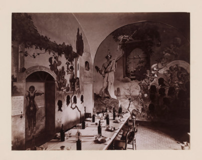 Hotel Pagano, Interior of the dining room of Hotel Pagano on Capri, Italy, Capri, photograph,