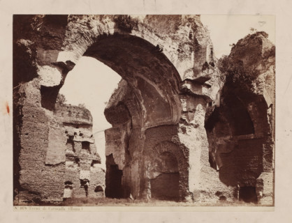 Termi di Caracalla (Roma), Baths of Caracalla, Rome, photograph, inscription: 'p. 1 Dr',