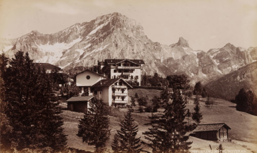 Grand Hotel Muveran, View of Grand Hotel Muveran at the foot of the Muveran in Switzerland,