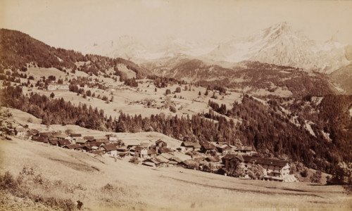 Chesieres Villars, View of Villars-sur-Ollon in Switzerland, photograph, number: '1781',