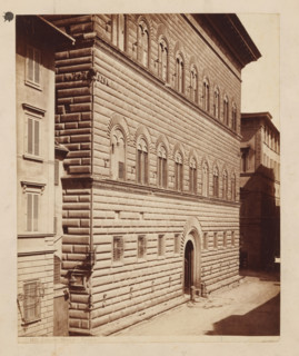 Façade of Palazzo Strozzi in Florence, Palazzo Strozzi Firenze, photograph, number: 'No. 1823.',