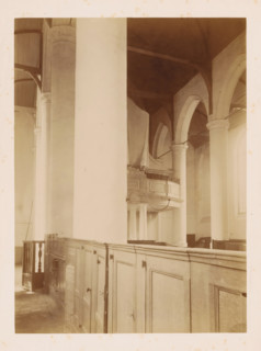 Interior of the Reformed Church of Noordwijk-Binnen, photograph, annotation: 'NH Church, interior,