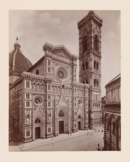 Facciata della Cattedrale, Prof. The Fabris, Porch and campanile of the Cathedral of Florence,