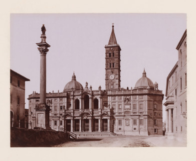 Basilica di SM Maggiore, View of the Basilica of Santa Maria Maggiore in Rome, Italy, Roma,