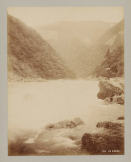 Rapids in Uji River, Uji, 705 Uji Rapids, photograph, number: '11.', c. 1895 - c. 1915,