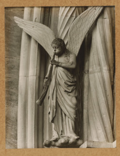 Detail of the Princely Portal in Bamberg Cathedral, Princely Gate, Trombone Angel from right, album